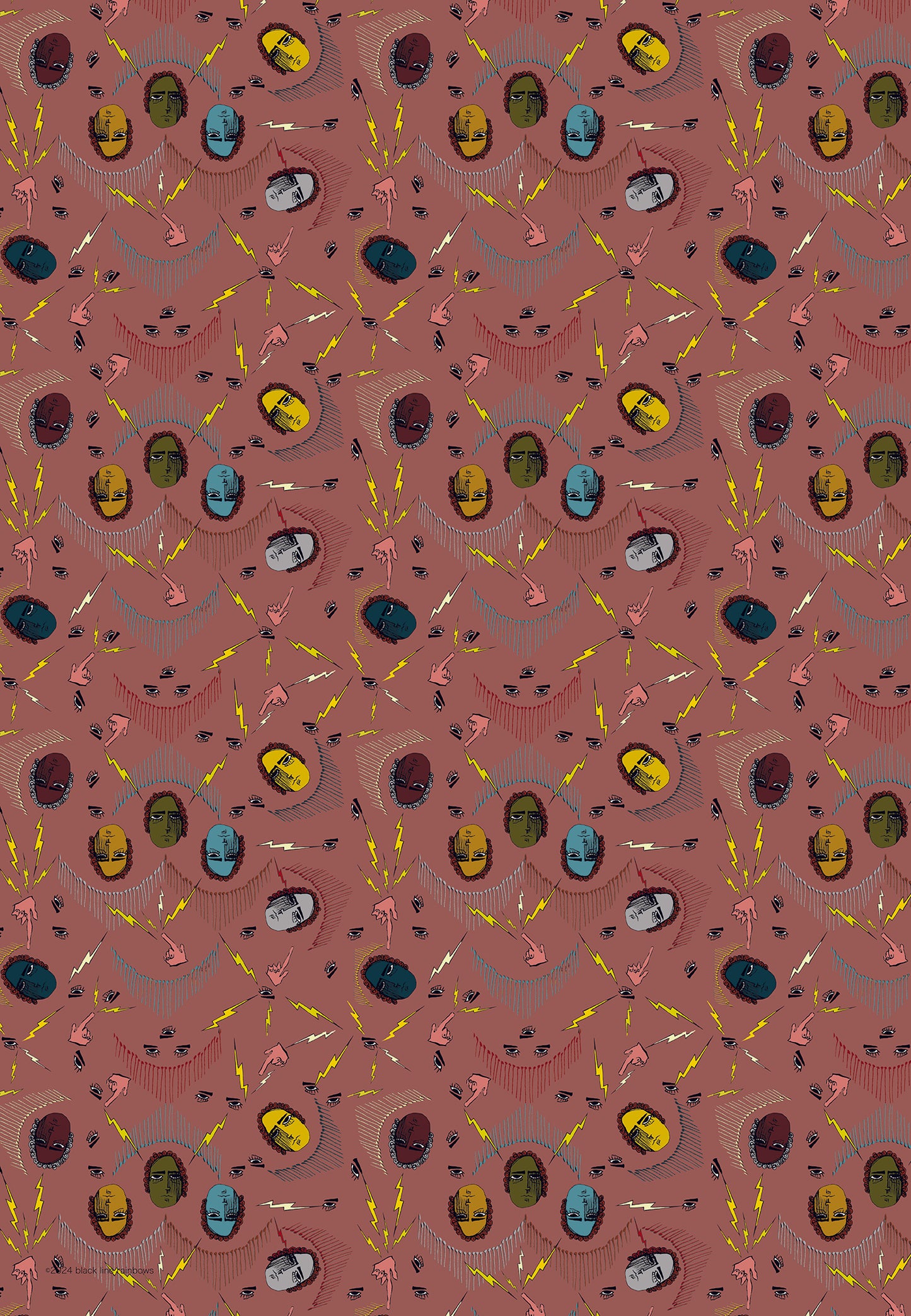 Angels, eyes, and lightening bolts